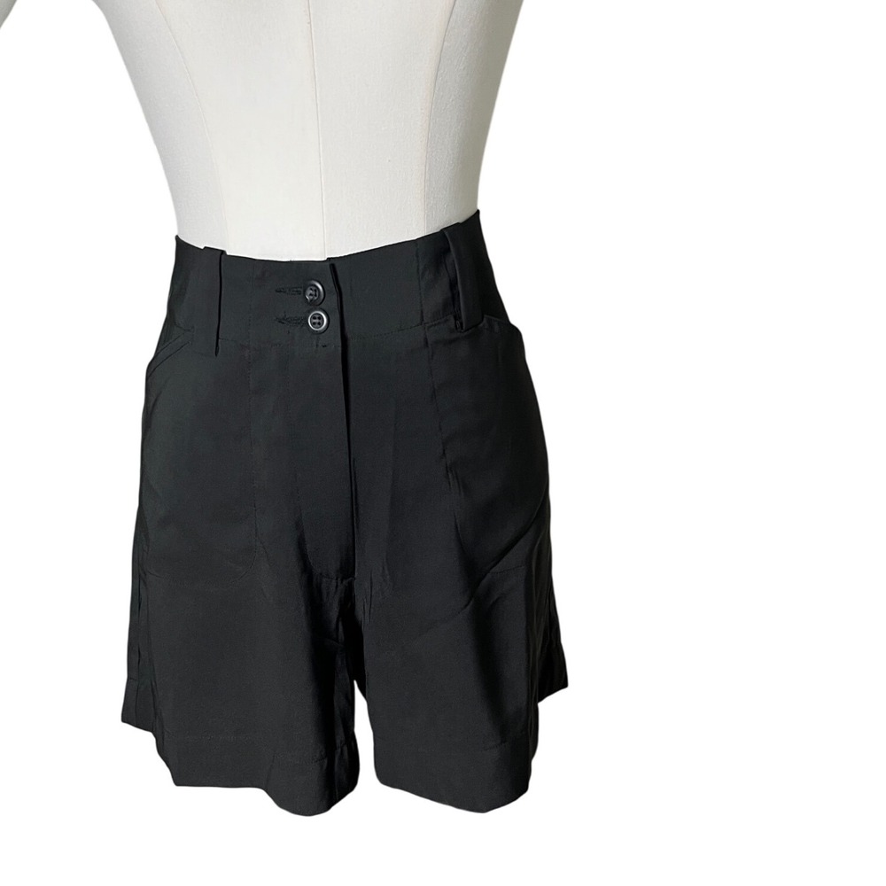 Whitley Women's Golf Shorts 8 Black Stretch High Waist‎ Athletic Pockets